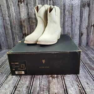 Frye Women's Billy Short Leather Western Boots 40408 Ivory Size 6M